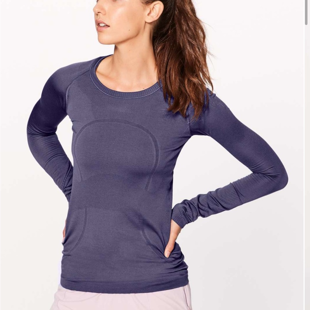 🍋Lululemon Swiftly Tech Long Sleeve Tee Size 6 Purple Viola Shirt Crew Neck EUC! - Picture 16 of 16